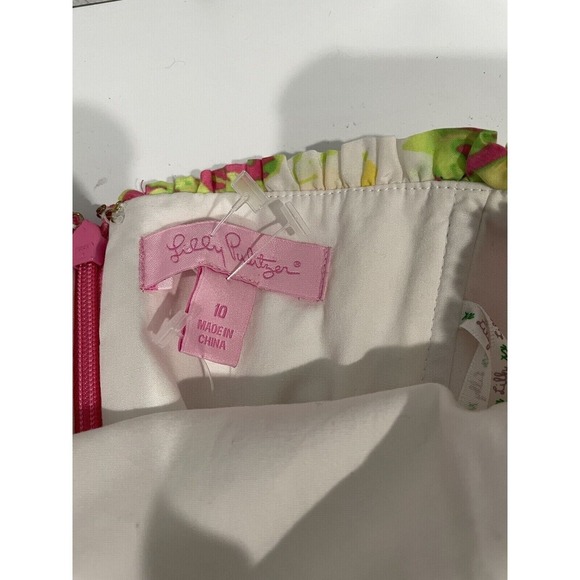 Lilly Pulitzer Briddie Strapless Hottie Pink Daisy Print Mini Dress Fit & Flare - Picture 12 of 13